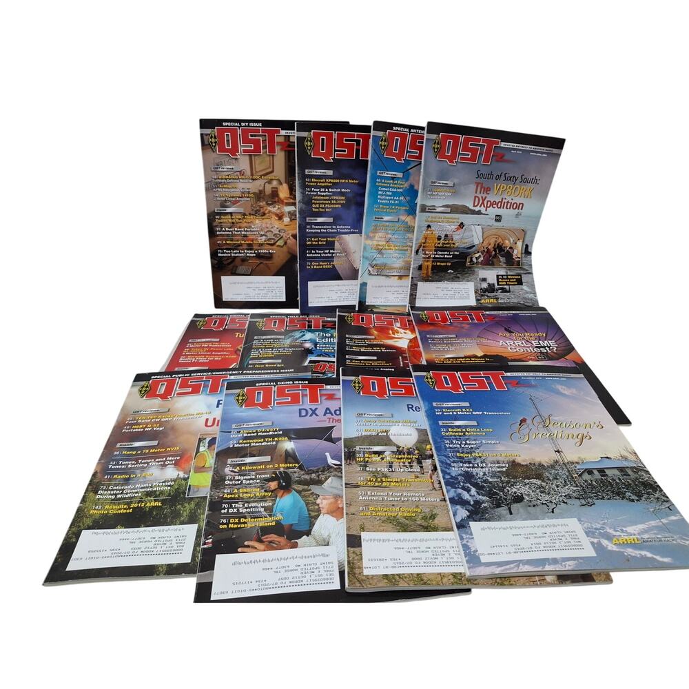 2012 QST National Assn Amateur Radio Magazine FULL Year 12 Issues Lot